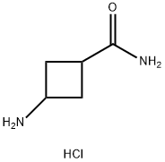 Cyclobutanecarboxamide, 3-amino-, hydrochloride (1:1) Structure