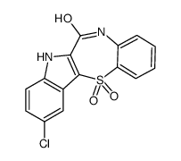 2-chloro-12,12-dioxo-5,7-dihydroindolo[3,2-b][1,5]benzothiazepin-6-one Structure