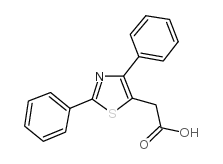 2-(2,4-二苯基噻唑-5-基)乙酸结构式
