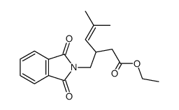 ethyl 3-((1,3-dioxoisoindolin-2-yl)methyl)-5-methylhex-4-enoate结构式