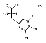 3,5-dichloro-L-tyrosine , hydrochloride结构式