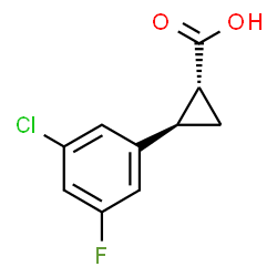63 反式-2-(3-氯-5-氟苯基)环丙烷-1-羧酸结构式