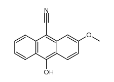 10-hydroxy-2-methoxy-9-anthracenecarbonitrile Structure