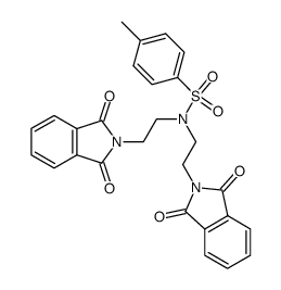 N,N-bis(2-(1,3-dioxoisoindolin-2-yl)ethyl)-4-methylbenzenesulfonamide结构式