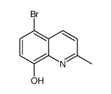 5-Bromo-2-methyl-8-quinolinol Structure