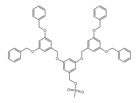 3,5-bis((3,5-bis(benzyloxy)benzyl)oxy)benzyl methanesulfonate结构式