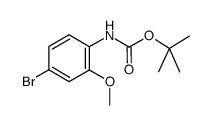 4-溴-2-甲氧基-N-BOC-苯胺结构式