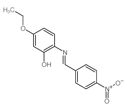 Phenol,5-ethoxy-2-[[(4-nitrophenyl)methylene]amino]-结构式