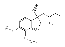 5-氯-2-(3,4-二甲氧基苯基)-2-异丙基戊腈结构式
