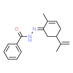 N'-[(1E)-2-methyl-5-(prop-1-en-2-yl)cyclohex-2-en-1-ylidene]benzohydrazide structure