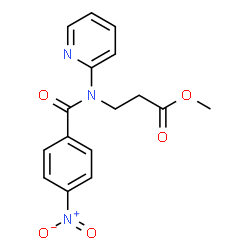 methyl 3-(4-nitro-N-(pyridin-2-yl)benzamido)propanoate结构式