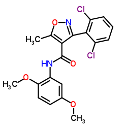 (3-(2,6-DICHLOROPHENYL)-5-METHYLISOXAZOL-4-YL)-N-(2,5-DIMETHOXYPHENYL)FORMAMIDE结构式