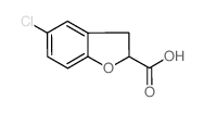 5-氯-2,3-二氢-1-苯并呋喃-2-羧酸结构式