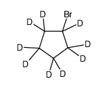 溴代环戊烷-d9结构式