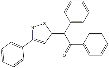 1,2-Diphenyl-2-(5-phenyl-3H-1,2-dithiol-3-ylidene)ethanone结构式