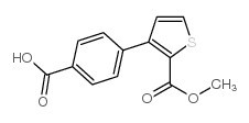 4-(2-methoxycarbonylthiophen-3-yl)benzoic acid Structure