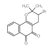 3-Bromo-2,2-dimethyl-3,4-dihydro-2H-benzo[h]chromene-5,6-dione结构式
