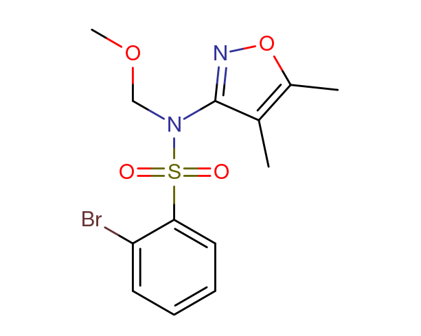 2-bromo-N-(4,5-dimethylisoxazol-3-yl)-N-(methoxymethyl)benzenesulfonamide Structure