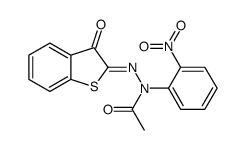 N-(2-nitrophenyl)-N-[(3-oxo-1-benzothiophen-2-ylidene)amino]acetamide Structure
