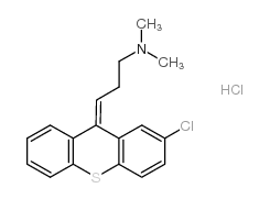 2-氯-9-(3-二甲基氨基亚丙基)硫代氧杂蒽结构式