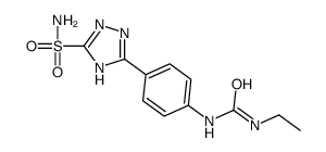 1-ethyl-3-[4-(5-sulfamoyl-1H-1,2,4-triazol-3-yl)phenyl]urea Structure