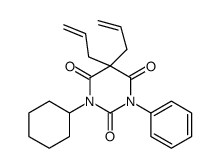 1-cyclohexyl-3-phenyl-5,5-bis(prop-2-enyl)-1,3-diazinane-2,4,6-trione Structure