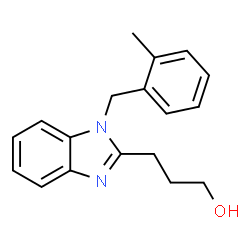 3-(1-(2-methylbenzyl)-1H-benzo[d]imidazol-2-yl)propan-1-ol结构式