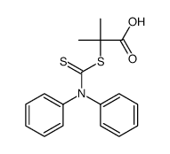 2-(diphenylcarbamothioylsulfanyl)-2-methylpropanoic acid结构式