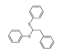 (2-phenylethane-1,1-diyl)bis(phenylsulfane) Structure