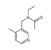 N-ethyl-N-[(4-methylpyridin-3-yl)methyl]acetamide结构式