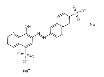 8-羟基-7-[(6-磺基-2-萘基)偶氮基]-5-喹啉磺酸结构式