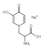 1(4H)-Pyridinepropanoic acid, .alpha.-amino-3-hydroxy-4-oxo-, monosodium salt, (S)- Structure