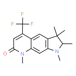 1,2,3,3,8-五甲基-5-(三氟甲基)-2,3-二氢-1H-吡咯并[3,2-g]喹啉-7(8H)-酮结构式