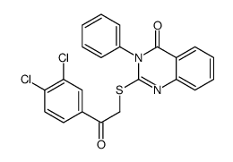 2-[2-(3,4-dichlorophenyl)-2-oxoethyl]sulfanyl-3-phenylquinazolin-4-one结构式