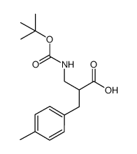 2-N-Boc-2-氨基甲基-3-对甲苯丙酸结构式