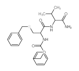 L-Valinamide, N-[(phenylmethoxy)carbonyl]-S-(phenylmethyl)-L-cysteinyl- (9CI) Structure