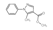 5-甲基-1-苯基-1H-吡唑-4-羧酸甲酯结构式