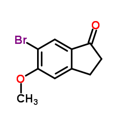 6-溴-5-甲氧基-2,3-二氢-1H-茚-1-酮结构式