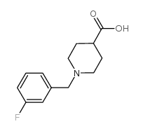 1-[(3-氟苯基)甲基]-4-哌啶甲酸结构式