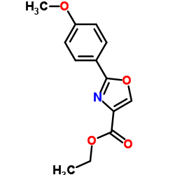 2-(4-甲氧基苯基)-噁唑-4-羧酸乙酯结构式