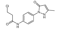 3-chloro-N-[4-(5-hydroxy-3-methyl-1H-pyrazol-1-yl)phenyl]propionamide Structure