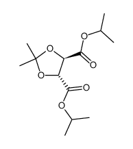 (4R,5R)-2,2-dimethyl-1,3-Dioxolane-4,5-dicarboxylic acid 4,5-bis(1-Methylethyl) ester结构式