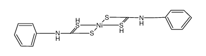 bis(N-Bz-dithiocarbamato)nickel(II)结构式