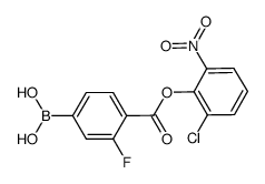 4-(2-chloro-6-nitrophenoxycarbonyl)-3-fluorophenylboronic acid Structure