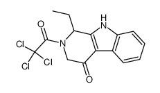 1-ethyl-2-(trichloroacetyl)-4-oxo-1,2,3,4-tetrahydro-9H-pyrido[3,4-b]indole结构式