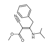 methyl 2-cyano-3-(isopropylamino)-4-phenylbut-2-enoate结构式