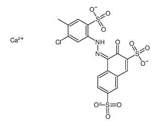 4-[(5-chloro-4-methyl-2-sulphophenyl)azo]-3-hydroxynaphthalene-2,7-disulphonic acid, calcium salt picture