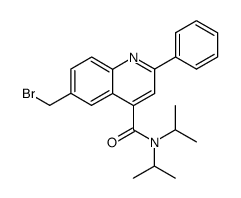 6-bromomethyl-2-phenylquinoline-4-carboxylic acid diisopropylamide Structure
