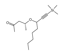(4R)-4-((1-(trimethylsilyl)oct-1-yn-3-yl)oxy)pentan-2-one结构式