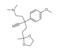 4-(dimethylamino)-2-(4-methoxyphenyl)-2-(2-(2-methyl-1,3-dioxolan-2-yl)ethyl)butanenitrile Structure